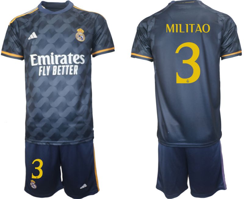 Men 2023-2024 Club Real Madrid away blue 3 Soccer Jersey